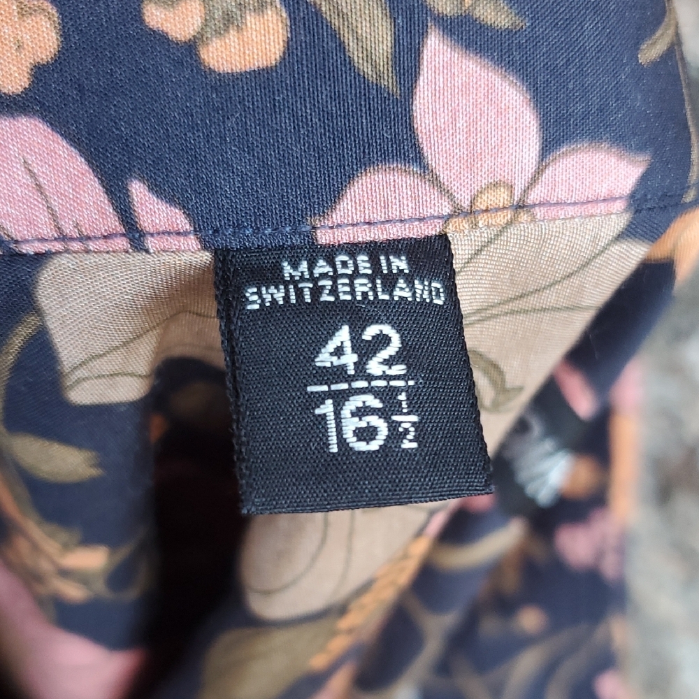 Tom Ford Black and Pink Floral Silk Blend Men's Shirt - Picture 7 of 14